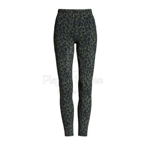 Pantalon d'entraînement de gymnastique taille haute élégant pour femmes Leggings de Fitness à impression solide élastique taille moyenne respirant Leggings de Yoga XL personnalisés - Product Image 1