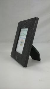 Vente chaude 5 "X7" en gros reliant le faux cadre photo en galuchat de haute qualité avec bordure de couleur en laiton pour la décoration de la maison - Product Image 5