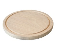 Assiette à pizza pour restaurants raffinés Planche à découper en bois de forme ronde Ustensiles de cuisine Blocs à découper en bois Exportateur en gros