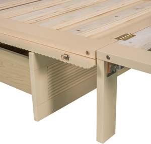 Lit escamotable queen size au design moderne avec tiroir en bois massif meubles peu encombrants pour chambre d'amis maison bureau salle de sport prises USB - Product Image 2