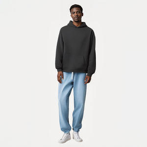 Sweat-shirt à capuche en coton 450 g/m², taille plus, sweat-shirt personnalisé pour hommes, logo imprimé en relief, fournisseurs de sweat-shirts personnalisés - Product Image 3