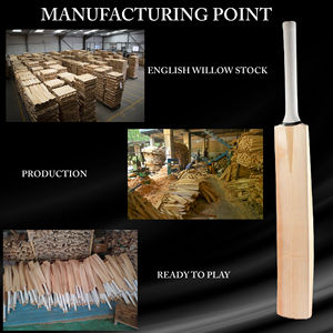 Bâtons de cricket de haute qualité, logo personnalisé, en bois d'ingrédients anglais, de qualité compétition, couleur personnalisée, léger, cuir pleine fleur, bâtons de balle - Product Image 2