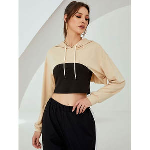 Conjunto Deportivo Informal de Dos Piezas para Mujer, Color Sólido, Sudadera con Capucha y Pantalones Cortos, Conjuntos Cortos de Moda al por Mayor - Product Image 2