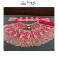 Nouvelle collection de créateurs d'approvisionnement direct en usine la plus vendue pour femmes vêtements de mariage filet souple Lehenga Choli à bas prix