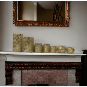 Luxe 2024 doré sur mesure mosaïque verre navire de haute qualité fabriqué à la main pour la décoration intérieure multi-usages support votif - Product Image 4