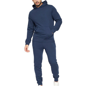 Soft fleece tracksuit designed for winter workouts with embroidered logo services - Product Image 4