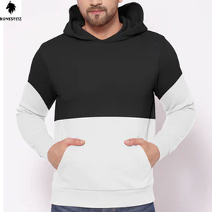 เสื้อมีฮู้ดแบบสวมหัวของผู้ชายผ้าเทอร์รี่ผ้าฝ้าย100% น้ำหนักเบาลายนูนทึบออกแบบได้ตามต้องการสำหรับฤดูหนาว - Product Image 1