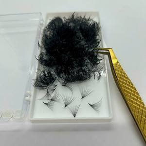 Fournisseur professionnel en gros d'extensions de cils pré-faites, éventails étroits, faites à la main, naturelles, longues, courbure C/CC/D/DD/M/L, pour artistes en cils - Product Image 2