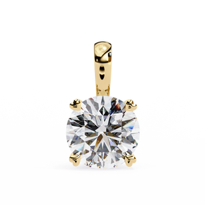 18K Gold Pendant with Stunning Lab Grown Diamond Beautiful Diamond Charms Product - Product Image 4
