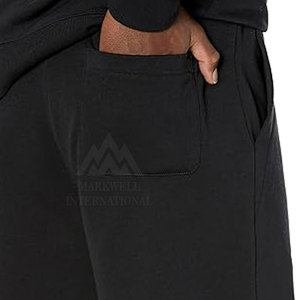 Pantalones Cortos Casuales de Algodón con Cintura Elástica, Diseño Personalizado, para Hombre, Patrón Sólido, Logotipo Impreso, Talla Adulto, Fabricados en Pakistán - Product Image 3