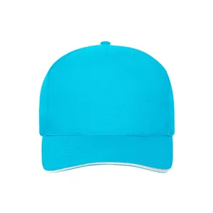 Gorra Cappellino de 5 Paneles, Estilo Sandwich, de Algodón Orgánico, Artículos Promocionales Sostenibles - Product Image 3