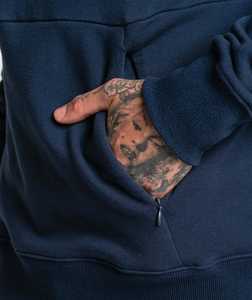 Sweat à capuche pour homme de luxe 100% coton, logo brodé de créateur, polaire épais, streetwear d'hiver, sweat à capuche personnalisé en relief - Product Image 4