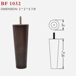Pied de meuble conique moderne en bois massif robuste, finition noire, pour canapé et table, chambre à coucher, OEM, sur mesure, vente en gros d'usine - Product Image 6