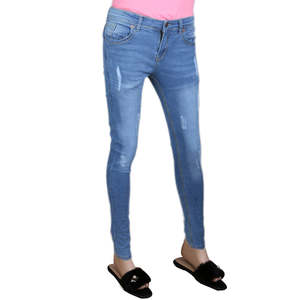 Pantalon en jean pour femme - Bleu - Product Image 1