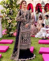 Superbe tenue de mariée sur mesure en soie Banarasi et viscose Pretty Vibe pour femme, idéale pour les occasions spéciales, taille personnalisée, longueur ras du sol