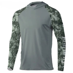 Camisas de pesca personalizadas de alta calidad Sudadera con capucha de manga larga Sublimación UPF Secado rápido Protección UV al aire libre Sudaderas con capucha de pesca de poliéster - Product Image 3