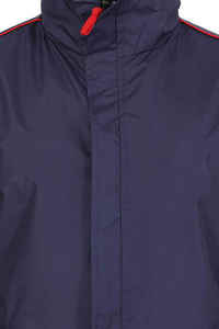 Blouson d'aviateur matelassé pour hommes OEM col montant veste d'hiver avec fermeture à glissière imperméable tissu noir uni duvet taille XL - Product Image 2