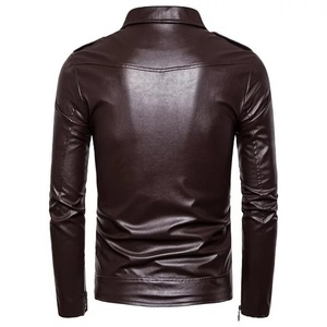Blouson bombardier personnalisé Blouson en cuir pour homme Vente en gros OEM Blouson racer en cuir pour homme - Product Image 5