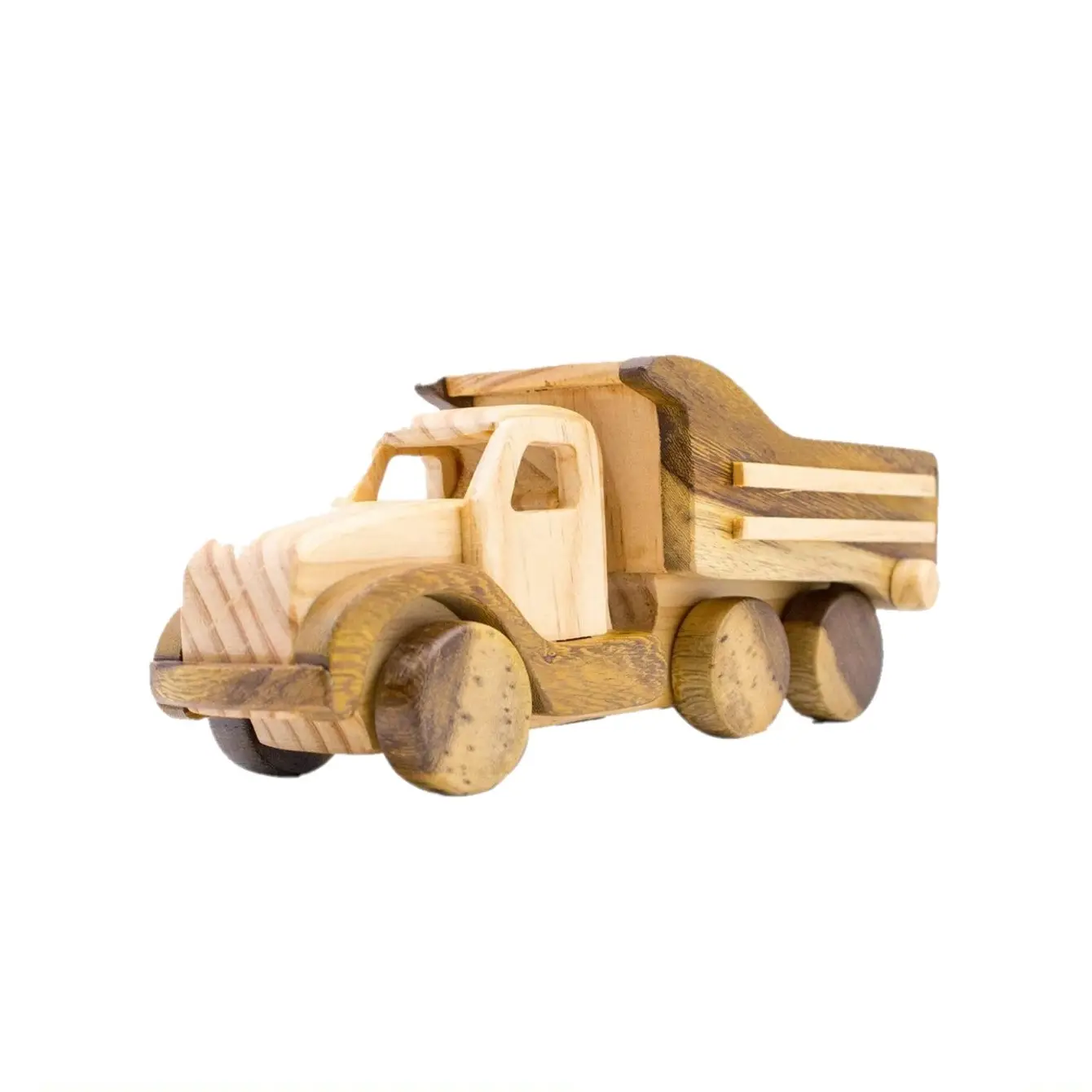 Modelo de contenedor de camión de madera, vehículos de transporte, juguetes educativos para niños, artesanías hechas a mano de alta calidad Natural