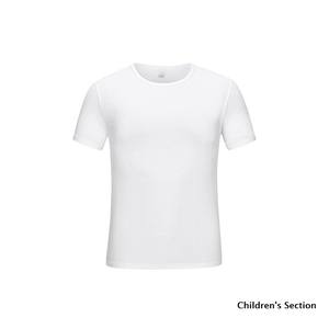 China Bangladesh Factory Price OEM Customized Logo Embroidery Modal Solid Color Round Neck Short Sleeve Uniform Unisex T <b>Shirt</b> - Product Image 4