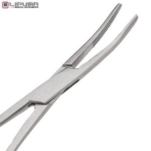 คีมคีลลี่แบบโค้งและตรง 2 ชิ้น ขนาด 8 นิ้ว ทำจากสแตนเลสสตีล พร้อมระบบล็อคแบบแมนนวล สำหรับการผ่าตัดและใช้ทางการแพทย์ - Product Image 3