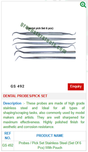 ชุดเครื่องมือทันตกรรม GS เครื่องมือ492สำหรับเครื่องมือทำเครื่องประดับ - Product Image 2