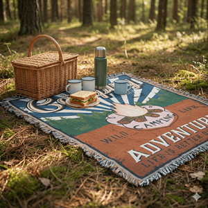 Manta de Algodón Portátil HYUGA Wander Quest para Todas las Estaciones - Product Image 1