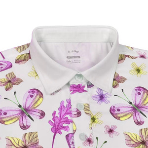 OEM personalizado de los hombres deportivos de secado rápido de poliéster Spandex Golf para Polo camiseta UV protegida con estampado de manga corta - Product Image 4