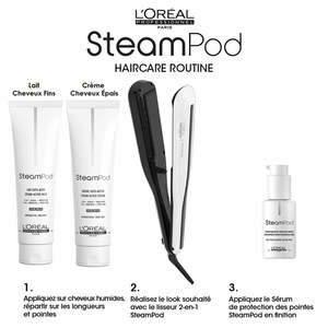Plancha de Pelo Eléctrica 2 en 1 L'Oréal Paris E3141800 Blanca/Negra - Herramienta de Peinado Versátil - Product Image 1