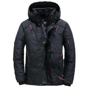 แจ็กเก็ตขนเป็ดสีขาวสำหรับผู้ชาย, แจ็กเก็ตอุ่นหนาทรงสลิมฟิตแจ็คเก็ตกลางแจ้งฤดูหนาว - Product Image 6