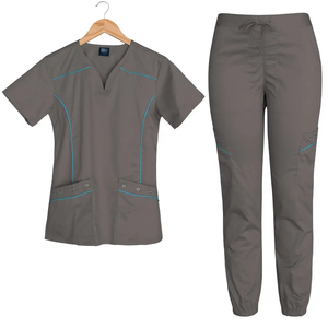 Ensemble de blouses médicales pour femmes, fabrication OEM ODM, conception personnalisée, haut et pantalon respirants, uniforme d'hôpital, export en gros - Product Image 5