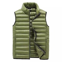 Logo personnalisé hommes gilet en duvet épais chaud extérieur sans manches veste usine OEM