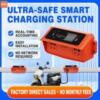 Prise de charge intelligente pour vélo électrique, étanche IP55, multiprise murale 2200W pour parking partagé