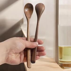 Minimalist <b>Wooden</b> Spoon Handmade Natural Wood Kitchen <b>Utensils</b> for <b>Cooking</b> Baking Available At Competitive Price - Product Image 3