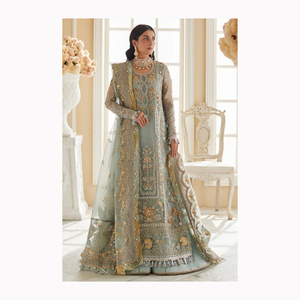 Tissu en mousseline de soie fantaisie Salwar Kameez décontracté Shalwar Kameez indien pakistanais fête porter des robes de mariée pour les femmes - Product Image 6