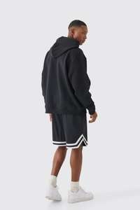 Venta al por mayor de diseño personalizado de gran tamaño Varsity Sudadera con capucha y baloncesto corto conjunto de gimnasio y ropa de entrenamiento de los hombres Sudadera con capucha y pantalones cortos conjunto - Product Image 2