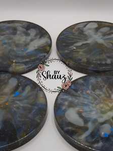 Wholesale Resin <b>Coasters</b> with Natural Wood Texture, Decorative Handmade <b>Coaster</b> <b>Set</b> for Home Decor Shops, Export Agents, - Product Image 5