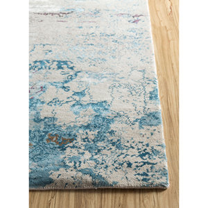 พรมขนสัตว์และไหมไผ่ถักมือสีเทาและดำ ลายแบบนามธรรม สำหรับใช้ในบ้าน-Srb(702) โดย Jaipur Rugs ZA - Product Image 4