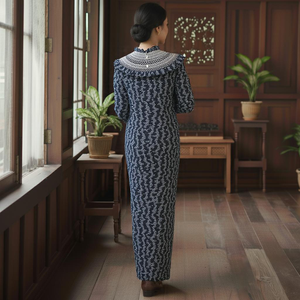 ชุดบาจู คูรุง โมเดน ซูลัม เคราวัง โรงงานขายส่ง ปักลาย ปักลายนูน ลายเรขาคณิต เป็นมิตรกับสิ่งแวดล้อม ผ้ามีเท็กซ์เจอร์ ไม่ต้องรีด - Product Image 4