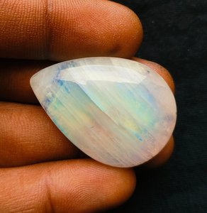 Calidad de exportación 100% piedra lunar arcoíris Natural facetada redonda 10mm mayorista indio en línea fabricante de piedras preciosas sueltas venta al por mayor - Product Image 1