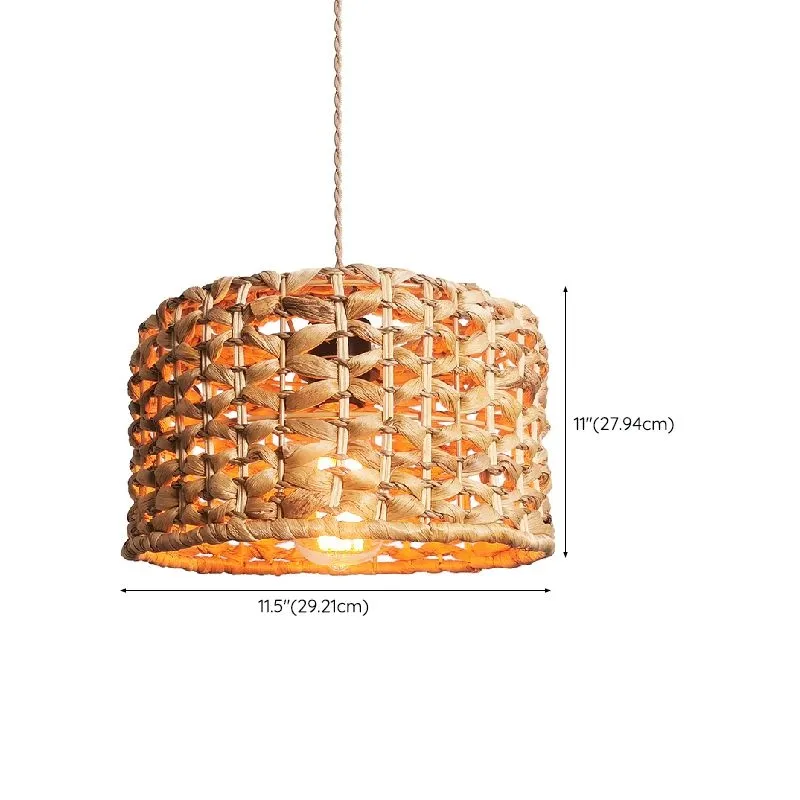 Goedkope Artikelen Natuurlijke Groothandel Zeegras Bamboe Lampenkap Hanglamp Voor Huisdecoratie Stro Rotan Lamp Hoezen & Zonneschermen