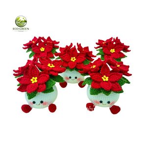 Macetas de Fieltro No Tejido para Decoración Navideña, con Muñecos de Nieve, Campanas, Bastones de Caramelo, Adorno Invernal Hecho a Mano para Interiores - Product Image 6