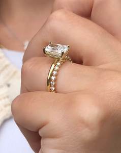 Bague de fiançailles en or 14kt IGI Certificate Bague cadeau luxueuse pour femme anniversaire - Product Image 2