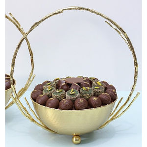 Bol en métal martelé de qualité exclusive bol à dessert plateau de table moderne bol à chocolat vente en gros maison hôtel ware porte-bonbons - Product Image 5