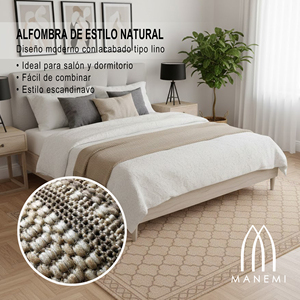 Tappeto in Polipropilene Geometrico Durevole e Leggero, Realizzato a Macchina, per Interni/Esterni, Patio, Balcone, Soggiorno, Facile da Pulire, a Pelo Corto - Product Image 3