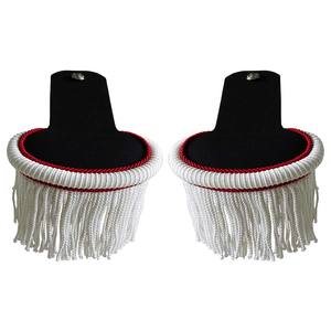 Hombreras de Tela Bordadas en Oro de Alta Calidad, Color Rojo Noruega, con Opciones Personalizables - Product Image 3