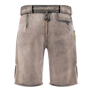 Disfraz personalizado de Oktoberfest bávaro para hombre 100% pantalones de cuero de ante de vaca genuino pantalones cortos alemanes Lederhosen para adultos - Product Image 2