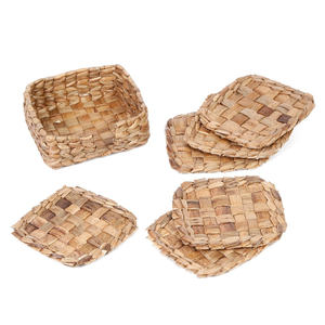 Water hyacinth <b>coaster</b> decorative table serving saucer handmade weave <b>drink</b> <b>coasters</b> for sale - Product Image 5