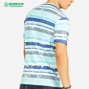 T-shirt décontracté pour homme en polyester à col rond, coupe classique, respirant et à séchage rapide, impression numérique personnalisée de haute qualité OEM - Product Image 3
