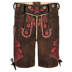 Direct Classic German Mens Lederhosen Bavarian Festival Shorts Venta al por mayor Mens Bavarian Leather Pants Oktoberfest Outfit - Product Image 3
